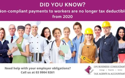 Non-compliant payments to workers are no longer tax-deductible from 2020